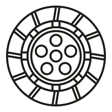 Engine clutch icon outline vector. Car disk 스톡 일러스트