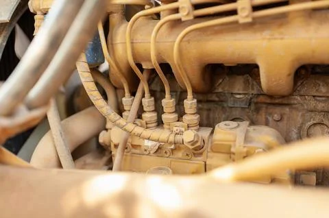 Engine components inspection industrial workshop technical close-up view me.. 写真素材