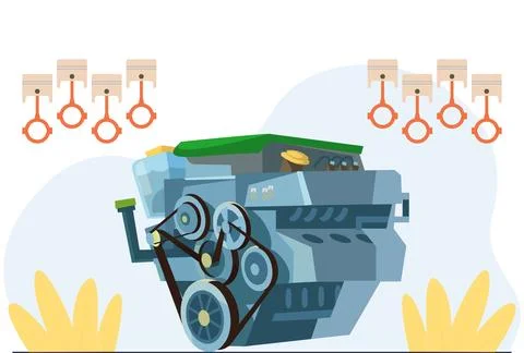 Engine Concept Illustration Stock Illustration