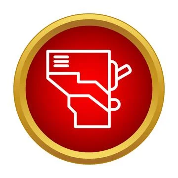 Engine cylinder piston motor outline icon design Stock Illustration