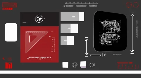 Engine - Detail Construction - red 02 Stock Footage 61826605