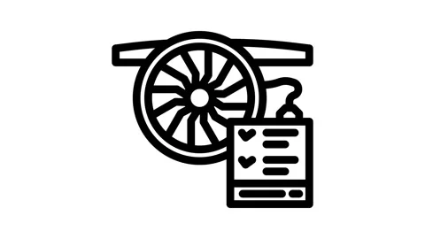 Engine diagnostics aircraft line icon animation Stock Footage 326760983