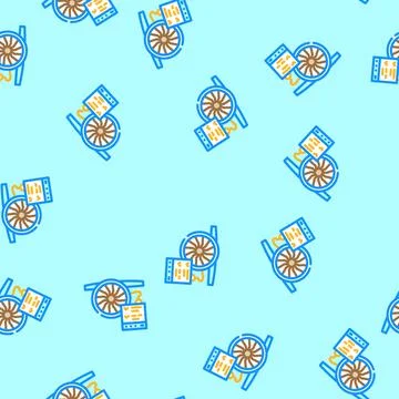 Engine diagnostics aircraft vector seamless pattern Stock Illustration