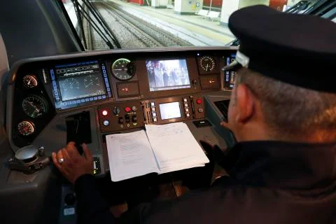 Engine driver train Foto stock