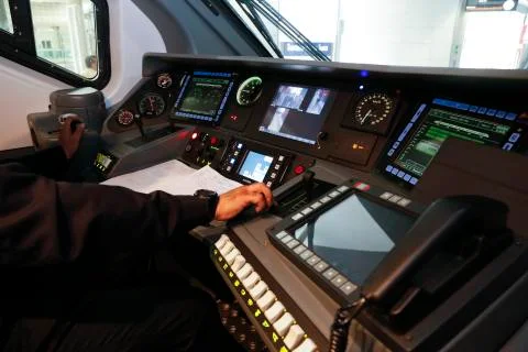 Engine driver train Foto stock