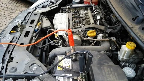 Engine with electric cables Stock-Footage 72511491