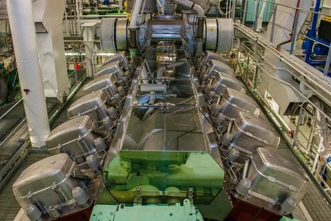 Engine equipment in Engine Room Stock Photos