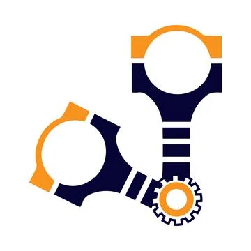Engine, equipment, machine parts, piston icon Stock Illustration