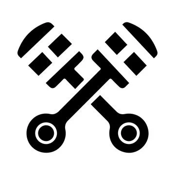 Engine, equipment, machine parts, piston icon Stock Illustration