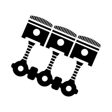 Engine, equipment, machine parts, piston icon Stock Illustration