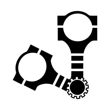 Engine, equipment, machine parts, piston icon Stock Illustration