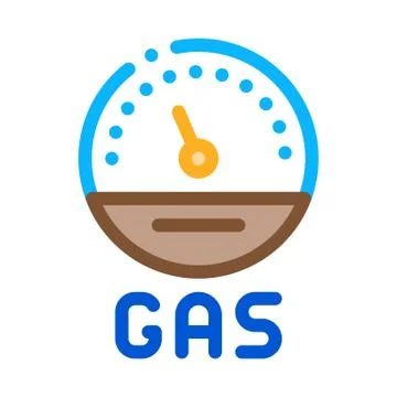 Engine gas indicator icon vector outline illustration 스톡 일러스트
