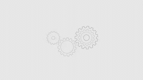 Engine gears wheels rotating animation on blueprint animation Stock Footage 136544214