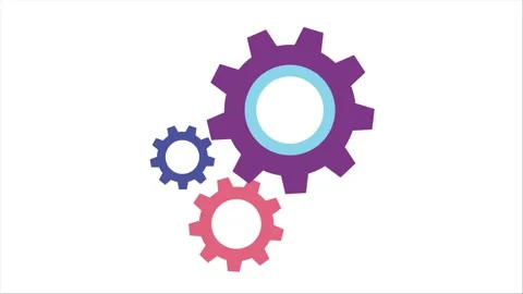 Engine gears wheels rotating animation. Working process. 스톡 동영상 141596937