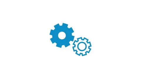 Engine gears wheels rotating animation on a white background working proces.. Stock Footage 306876654