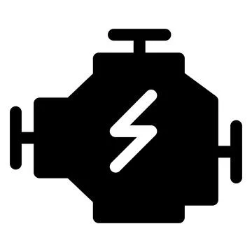 Engine glyph icon vector illustration isolated on white background Stock Illustration