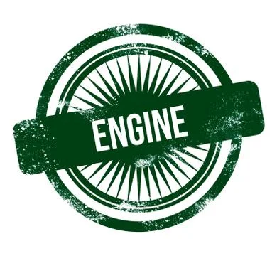 Engine - green grunge stamp Ilustração Stock