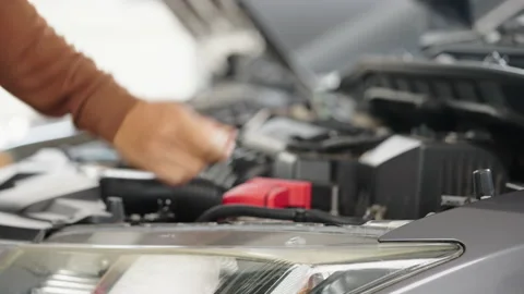 Engine in his repair shop Stock-Footage 183951246