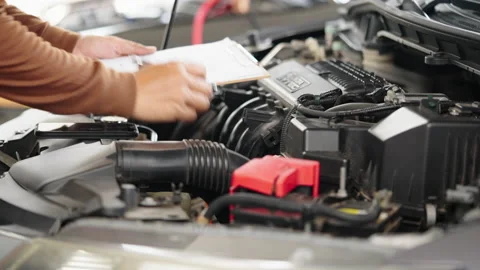 Engine in his repair shop Stock-Footage 183961750