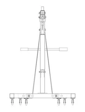 Engine hoist. 3d illustration Stock Illustration