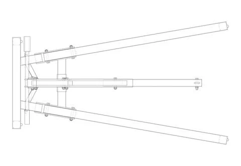 Engine hoist. 3d illustration Stock Illustration