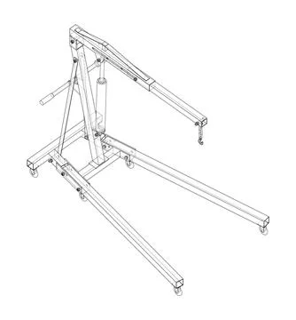Engine hoist. 3d illustration イラスト素材