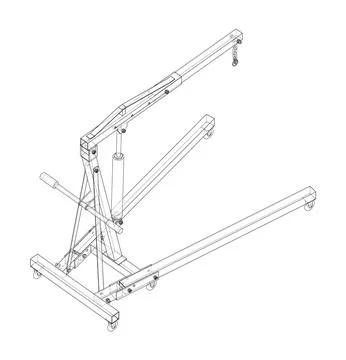 Engine hoist. 3d illustration イラスト素材