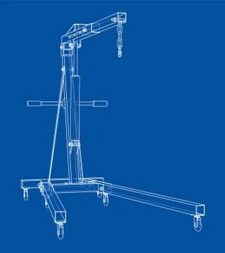 Engine hoist outline. Vector rendering of 3d イラスト素材