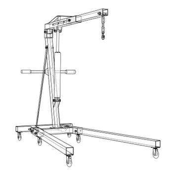 Engine hoist outline. Vector rendering of 3d Stock Illustration