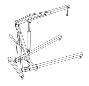 Engine hoist outline. Vector rendering of 3d イラスト素材
