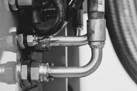 Engine hose details 库存照片