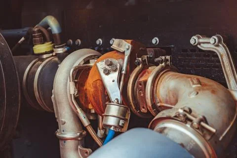 Engine hose details Stock Photos