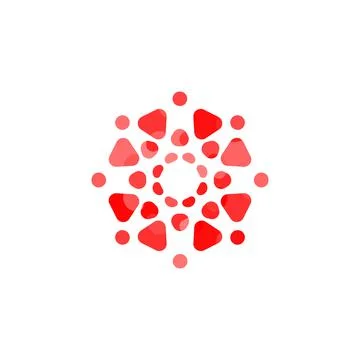 Engine icon. Circle and triangle shapes in round logo template. Modern emblem Stock Illustration