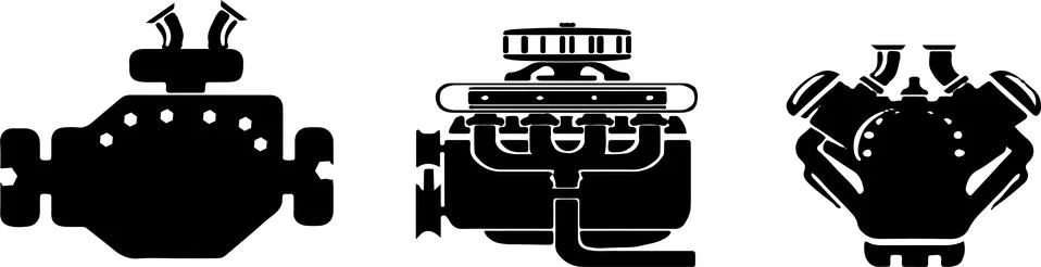Engine icon isolated on white background Stock Illustration