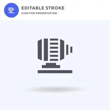 Engine icon vector, filled flat sign, solid pictogram isolated on white, logo Illustrazione stock