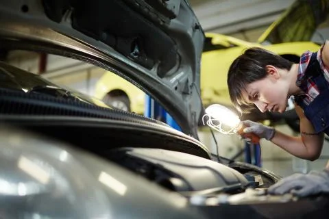 Engine inspection Stock Photos