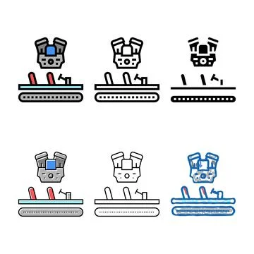Engine installing forms car color icon vector イラスト素材