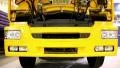 Engine jacket of yellow motor truck HD Footage