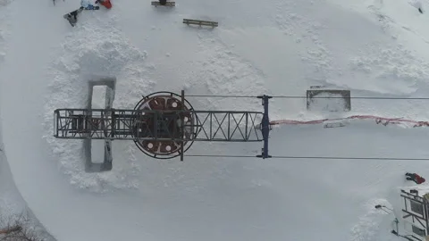 Engine lifts in the ski resort. Stock Footage 108172547