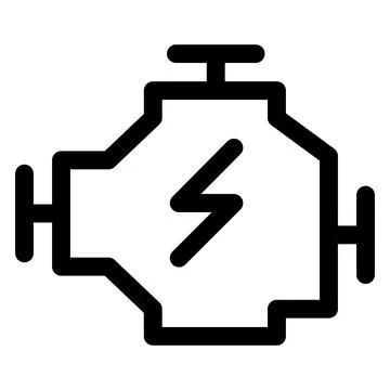 Engine line icon vector illustration isolated on white background Stock Illustration