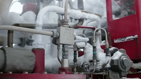 The engine liquid cryogenic equipment Stock Footage 57775107