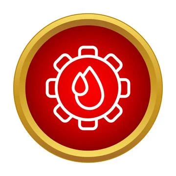 Engine lubrication and maintenance gear icon Stock Illustration