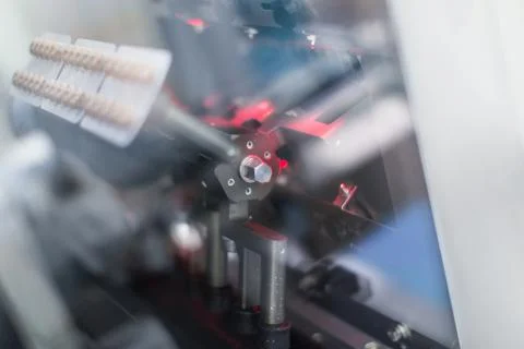 Engine of machine with bolts, centrifuge 스톡 사진