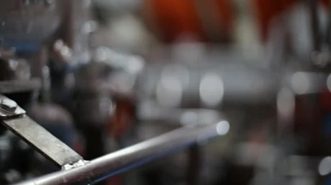 Engine machine metal tracking Stock Footage 51991689