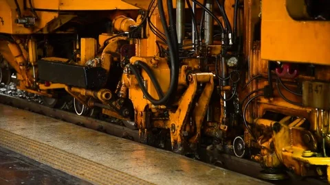 Engine machine move on trails in train industry metal steel power	 動画素材 122170832
