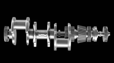  Engine main Shaft Visualization Visualization of Computer Aided Design CA... Stock Photos