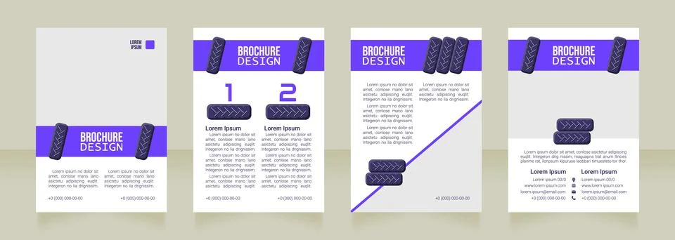 Engine maintenance blank brochure design Stock Illustration