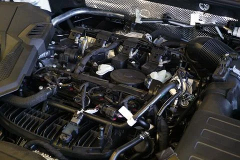 The engine of a modern car. Stock-Fotos