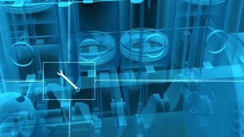 Engine motor mechanic technology Stock Footage 90685792