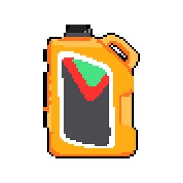Engine motor oil pixel art vector illustration Stock Illustration